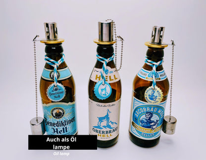 Upcycling-Seifenspender aus Helles-Bierflaschen | Nachfüllbarer Seifenspender | Handgemachtes Bayern-Geschenk | Bad-Deko Bier-Seifenspender