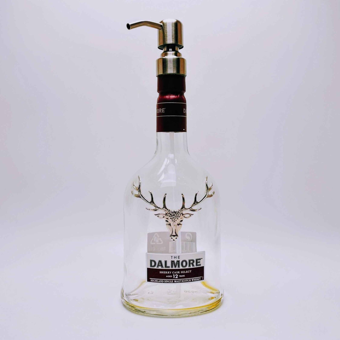 Whisky-Seifenspender Dalmore | Upcycling Pumpspender aus Dalmore Whiskey Flaschen | Nachfüllbar mit Seife | Bad Deko | Geschenk Jäger