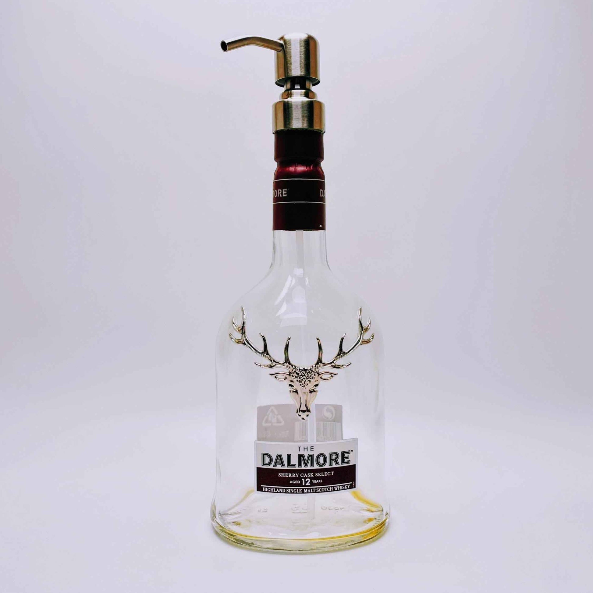 Whisky-Seifenspender Dalmore | Upcycling Pumpspender aus Dalmore Whiskey Flaschen | Nachfüllbar mit Seife | Bad Deko | Geschenk Jäger