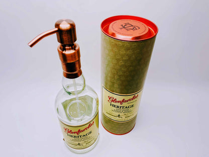 Whisky-Seifenspender Glenfarclas | Upcycling Pumpspender aus Glenfarclas Whiskey Flaschen | Nachfüllbar mit Seife | Bad Deko | Geschenk