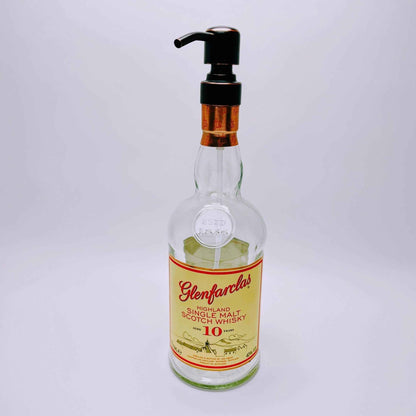 Whisky-Seifenspender Glenfarclas | Upcycling Pumpspender aus Glenfarclas Whiskey Flaschen | Nachfüllbar mit Seife | Bad Deko | Geschenk