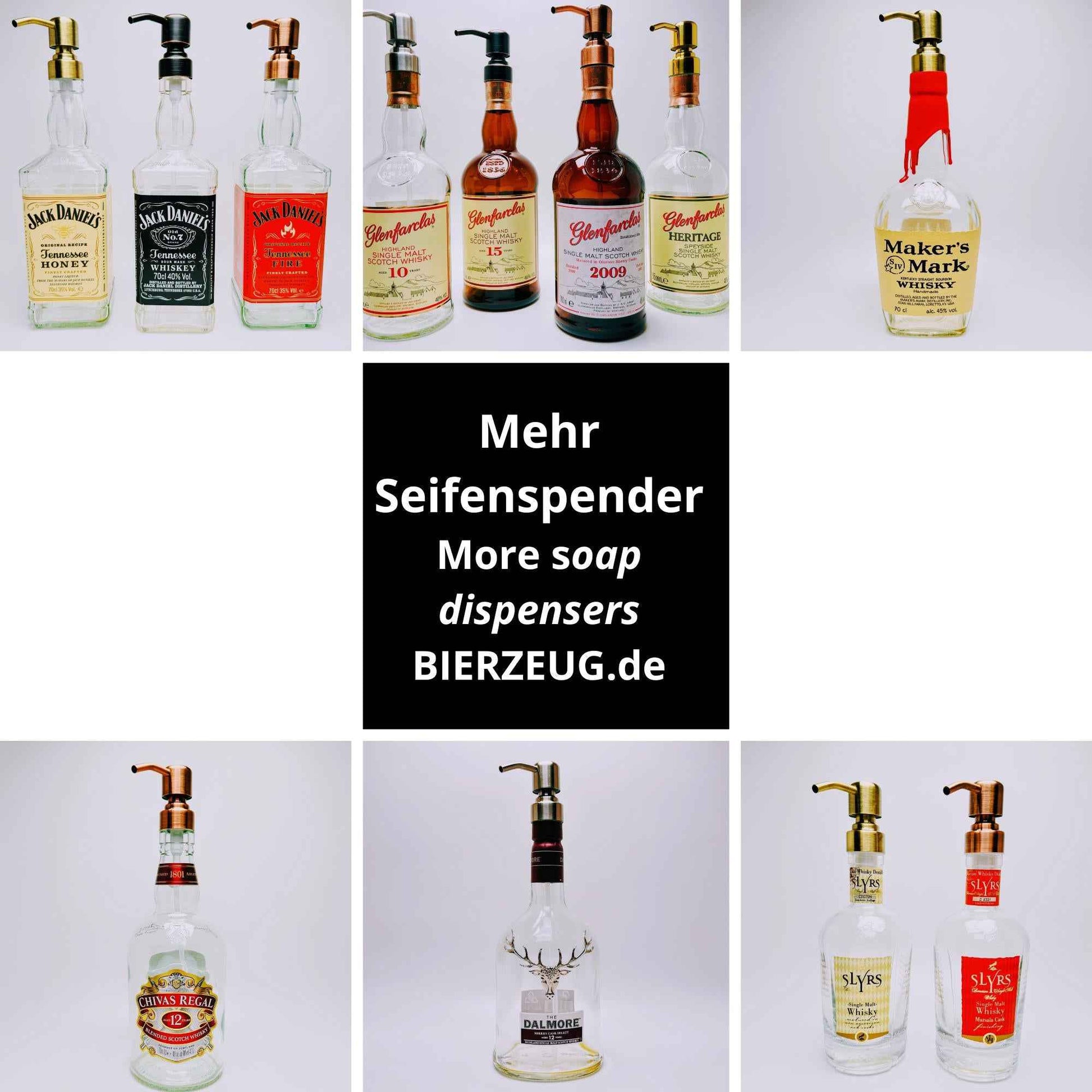 Whisky-Seifenspender Dalmore | Upcycling Pumpspender aus Dalmore Whiskey Flaschen | Nachfüllbar mit Seife | Bad Deko | Geschenk Jäger