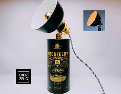Tischlampe aus Whisky Tubes | Handgemachte Upcycling Design-Lampe für Whisky-Fans | Einzigartige Geschenkidee | Retro Licht Deko