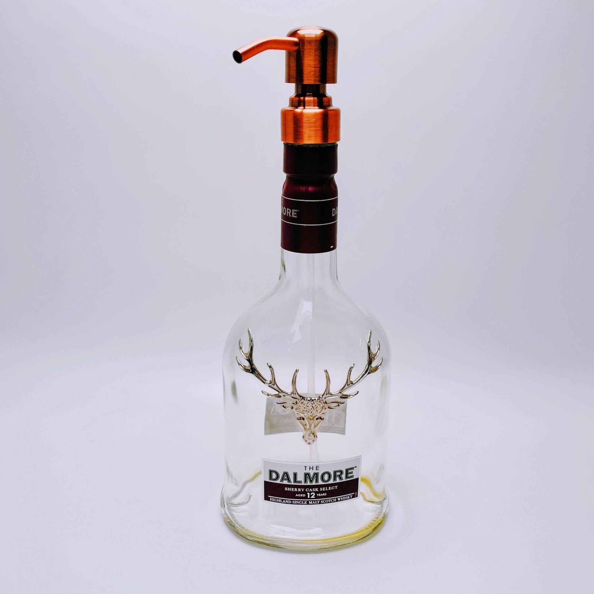 Whisky-Seifenspender Dalmore | Upcycling Pumpspender aus Dalmore Whiskey Flaschen | Nachfüllbar mit Seife | Bad Deko | Geschenk Jäger