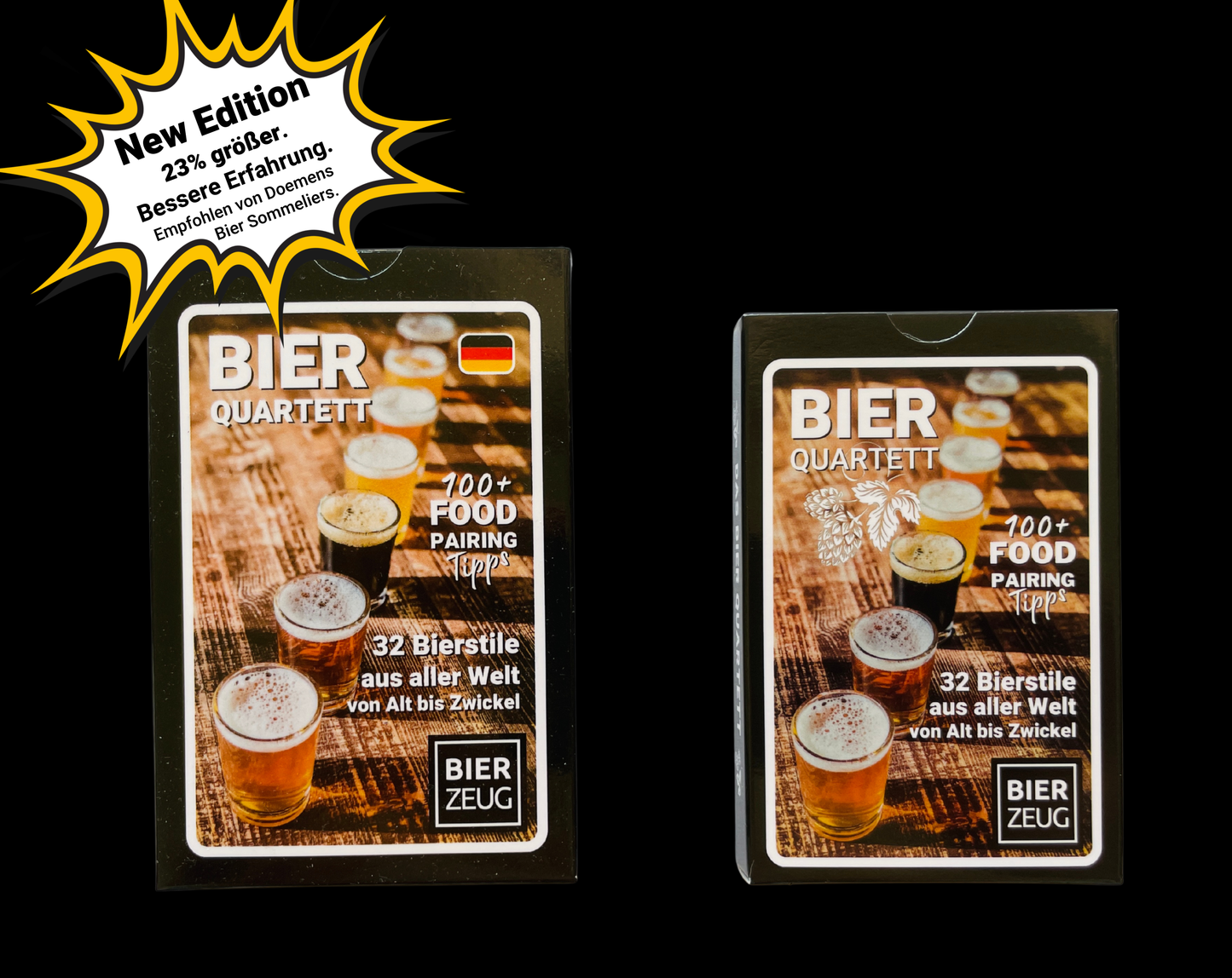 JEU DE CARTES SUR LA BIÈRE | Le jeu éducatif ultime sur la bière avec 32 styles de bières du monde entier | Plus de 100 conseils d'accords mets-bières | Amusant pour 2 à 4 joueurs | Cadeau pour les amateurs de bière