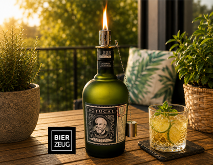 Rum oil lamp "Botucal" | Handmade oil lamp from Botucal bottles | Upcycling | Handmade | Individual | Gift | Decoration | H:23cm - 0.7l