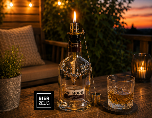 Whisky-Öllampe Dalmore | Handgemachte Öllampe aus Dalmore Whiskey Flaschen | Upcycling | Individuell | Geschenk | Schottland | Deko