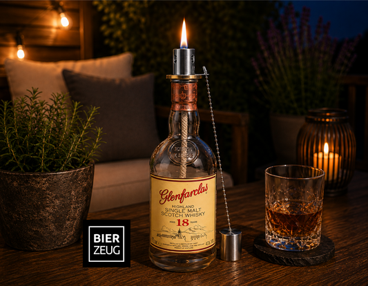 Whisky-Öllampe Glenfarclas | Handgemachte Öllampe aus Glenfarclas Whiskey Flaschen | Upcycling | Individuell | Geschenk | Schottland | Deko