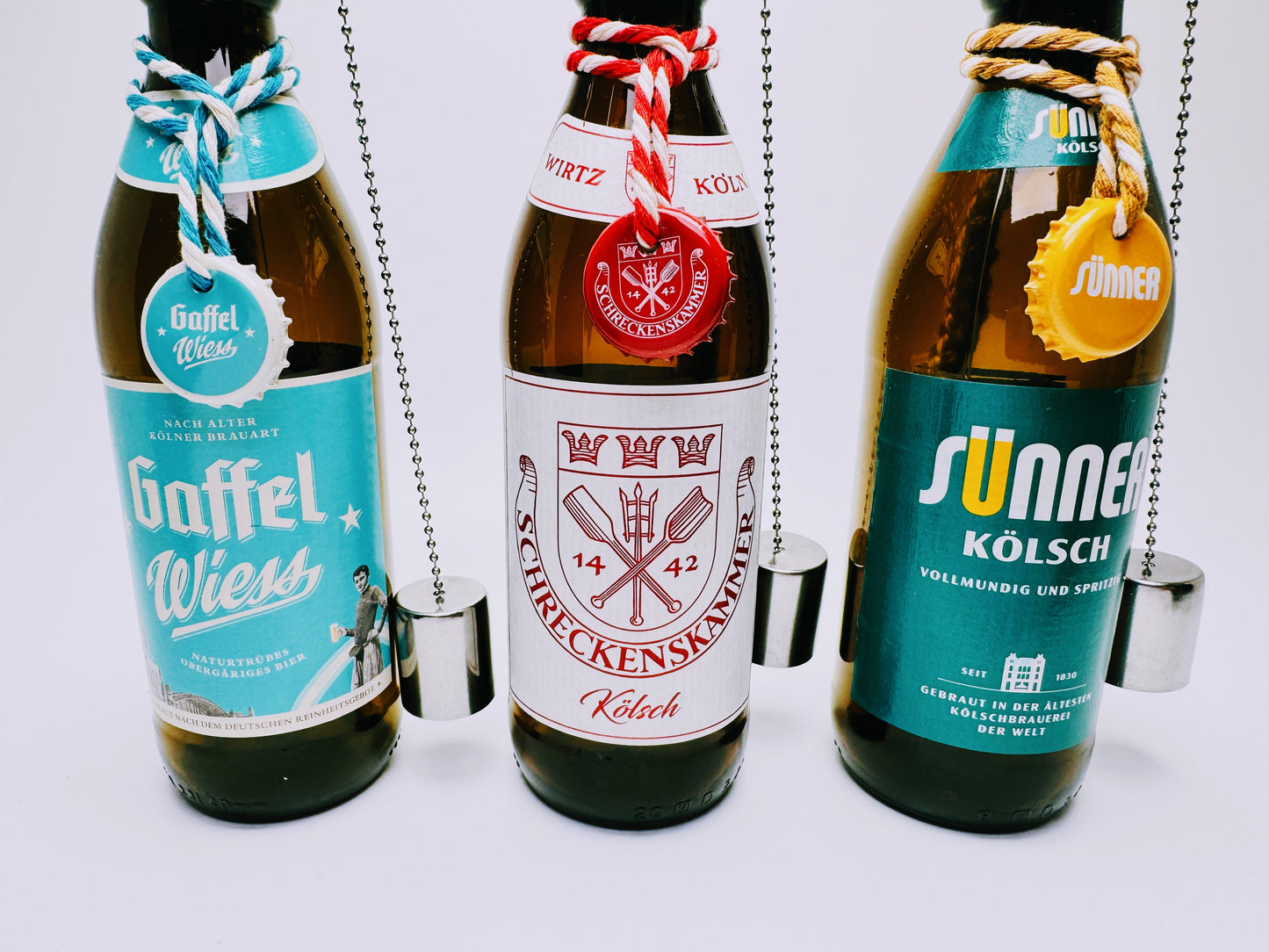 Kölsch Oil Lamp "Cologne Lights" | Handmade Upcycling Oil Lamps from Kölsch Bottles | Gift for Cologne Fans | Ideal for Garden & Balcony