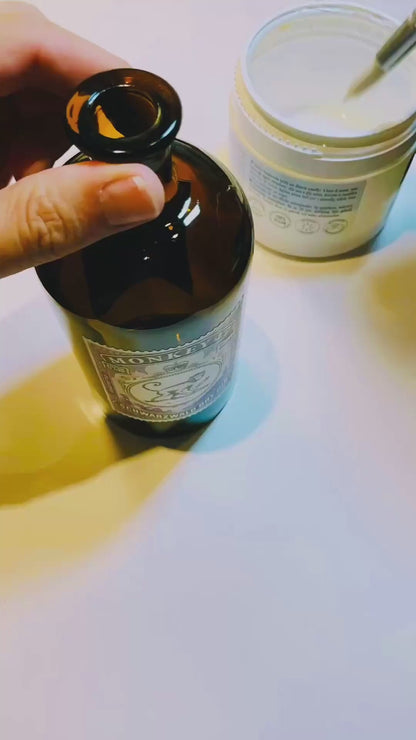 Gin Öllampe aus echter Ginflasche – Handgemachte Upcycling Lampe – Windlicht für Balkon & Garten Deko – Geschenkidee für Gin Liebhaber