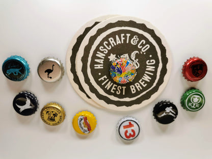 Bottle Cap Magnets for Fridge &amp; Pin Board - Handmade - Upcycling - Gift Set of 5 | Craft beer, Kölsch, Astra, Corona bottle caps