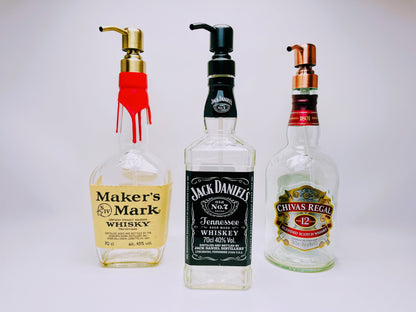 Whisky-Seifenspender “Whisky Wave” | Handgemachter Pumpspender aus Whiskyflaschen | Ideal für Bad & Küche | Top Geschenk für Whiskyfans