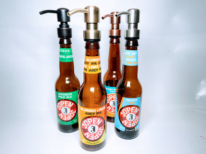 Crafbier-Seifenspender "Schaumkrone" | Handgemachte & nachfüllbare Seifenspender aus Craftbeer-Flaschen | Upcycling Geschenk für Bier-Fans