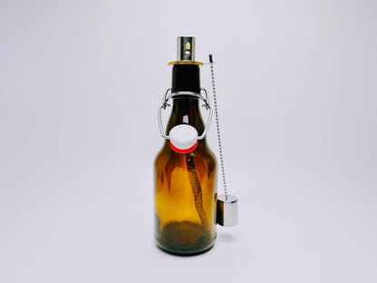 Swing-top bottle oil lamp "Hoop Burner" | Handmade oil lamp made from beer swing bottle | Upcycling | Handmade | Individual | Gift | Decoration | H: 22cm, 0.33l