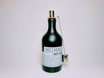 Gin oil lamp "Heimat" | Handmade oil lamp from Heimat Gin bottles | Upcycling | Handmade | Individual | Gift | Decoration balcony garden