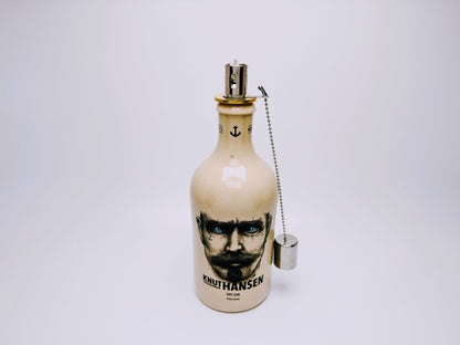 Gin oil lamp "Knut Hansen" | Handmade oil lamp from Knut Hansen bottles | Upcycling | Handcrafted | Individual | Gift | Decoration