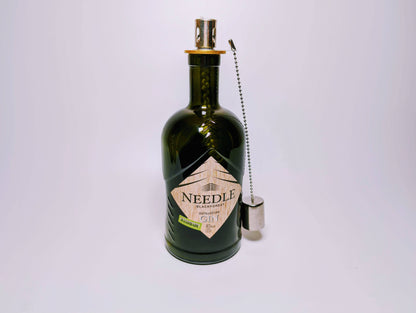 Gin Öllampe "Needle" | Handgemachte Öllampe aus Needle Gin Flaschen | Upcycling | Handgefertigt | Individuell | Geschenk | Deko | H:22cm