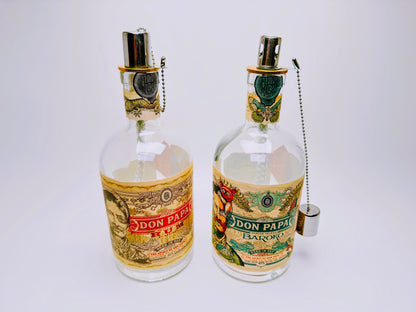 Rum-Öllampe ”Don Papa” | Handgemachte Öllampe aus Don Papa-Flaschen | Upcycling | Handgemacht | Individuell | Geschenk | Deko | H:25cm