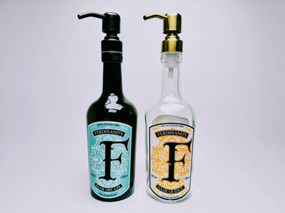Gin-Seifenspender "Ferdinand" | Upcycling Pumpspender aus Ferdinands Gin Flasche | Nachfüllbar mit Seife | Bad Deko | Geschenk Mosel
