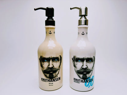 Gin-Seifenspender “Knut“ | Upcycling Pumpspender aus Original Knut Hansen Gin-Flasche | Nachfüllbar mit Seife | Bad-Deko | Geschenk Hamburg