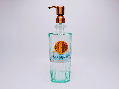 Gin-Seifenspender "Le Tribute" | Upcycling Pumpspender aus Le Tribute Gin Flasche | Nachfüllbar mit Seife | Bad Deko | Geschenk Spanien