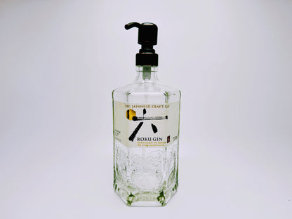 Gin soap dispenser "Roku" | Upcycling pump dispenser from Roku Gin bottle | Refillable with soap, dishwashing liquid, lotion | Bathroom decoration | Gift Japan