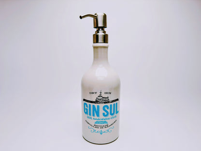 Gin Sul Seifenspender “Sul Spender” | Upcycling Pumpspender aus Gin Sul Flasche | Nachfüllbar | Deko Bad Geschenk Hamburg | 500ml - H:27cm