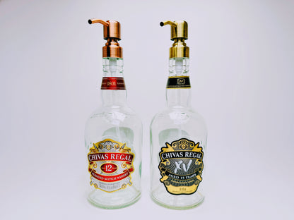 Whisky soap dispenser “Chivas Charm” | Upcycling pump dispenser from Chivas Regal bottles | Refillable with soap | Bathroom decoration | Gift | H:28cm