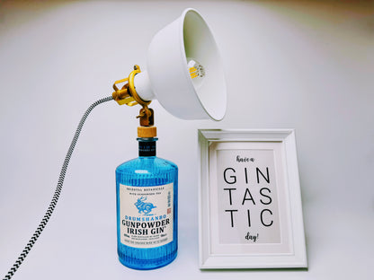 Gunpowder Gin vintage lamp | Handmade sustainable table lamp made from Gunpowder Gin | Unique gift idea | Decorative light | Upcycling