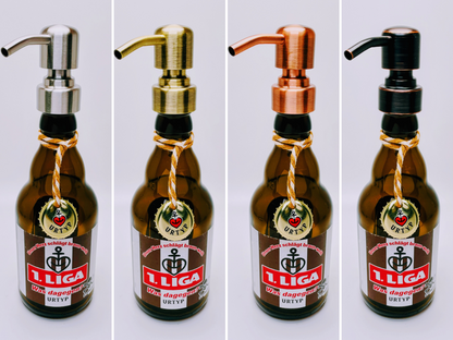 Astra-Seifenspender “Kiezbrise“ | Handgemacht aus Astra Bierflaschen | Nachfüllbar & Nachhaltig | Hamburg Fan Geschenk | Upcycling Deko Bad