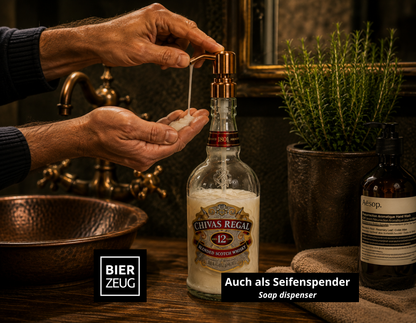 Whisky-Öllampe ”Chivas Glow” | Handgemachte Öllampe aus Chivas Regal Flaschen | Upcycling | Individuell | Geschenk | Schottland | Deko