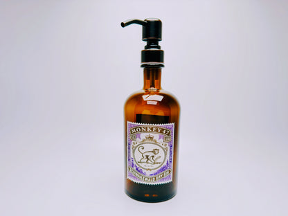 Gin-Seifenspender “Monkey 47“ | Upcycling Pumpspender aus Monkey47 Gin Flasche | Nachfüllbar mit Seife | Bad Deko | Geschenk Schwarzwald
