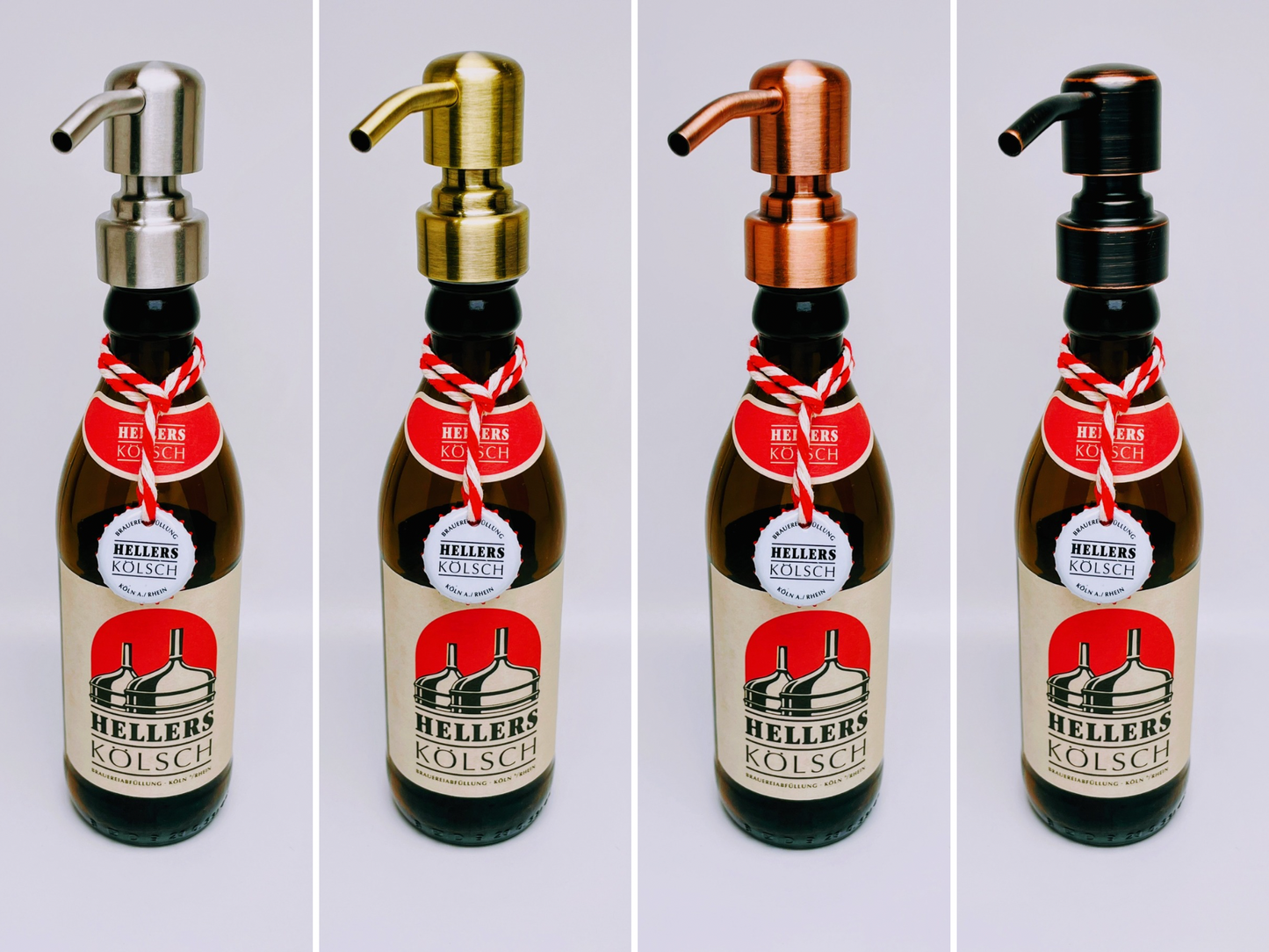 Kölsch Soap Dispenser "Rhein Foam" | Refillable Dispenser from Kölsch Beer Bottles | Handmade Cologne Gift | Upcycling Bathroom Decor