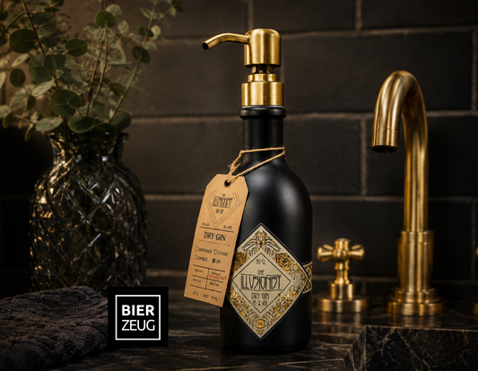 Gin-Seifenspender “Illusionist“ | Upcycling Seifenspender aus Gin Flasche | Nachfüllbar | Bad Deko Geschenk München | Nachhaltig