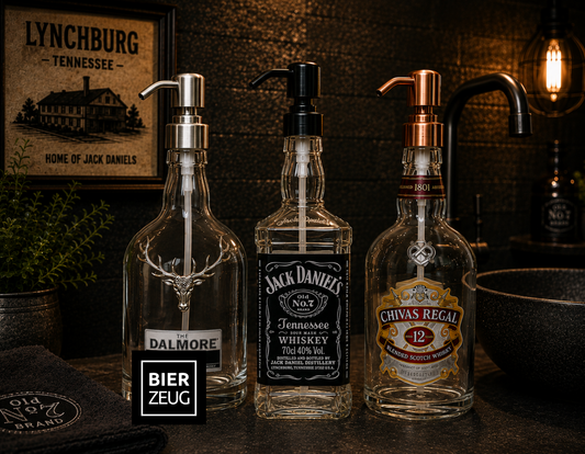 Whisky-Seifenspender “Whisky Wave” | Handgemachter Pumpspender aus Whiskyflaschen | Ideal für Bad & Küche | Top Geschenk für Whiskyfans