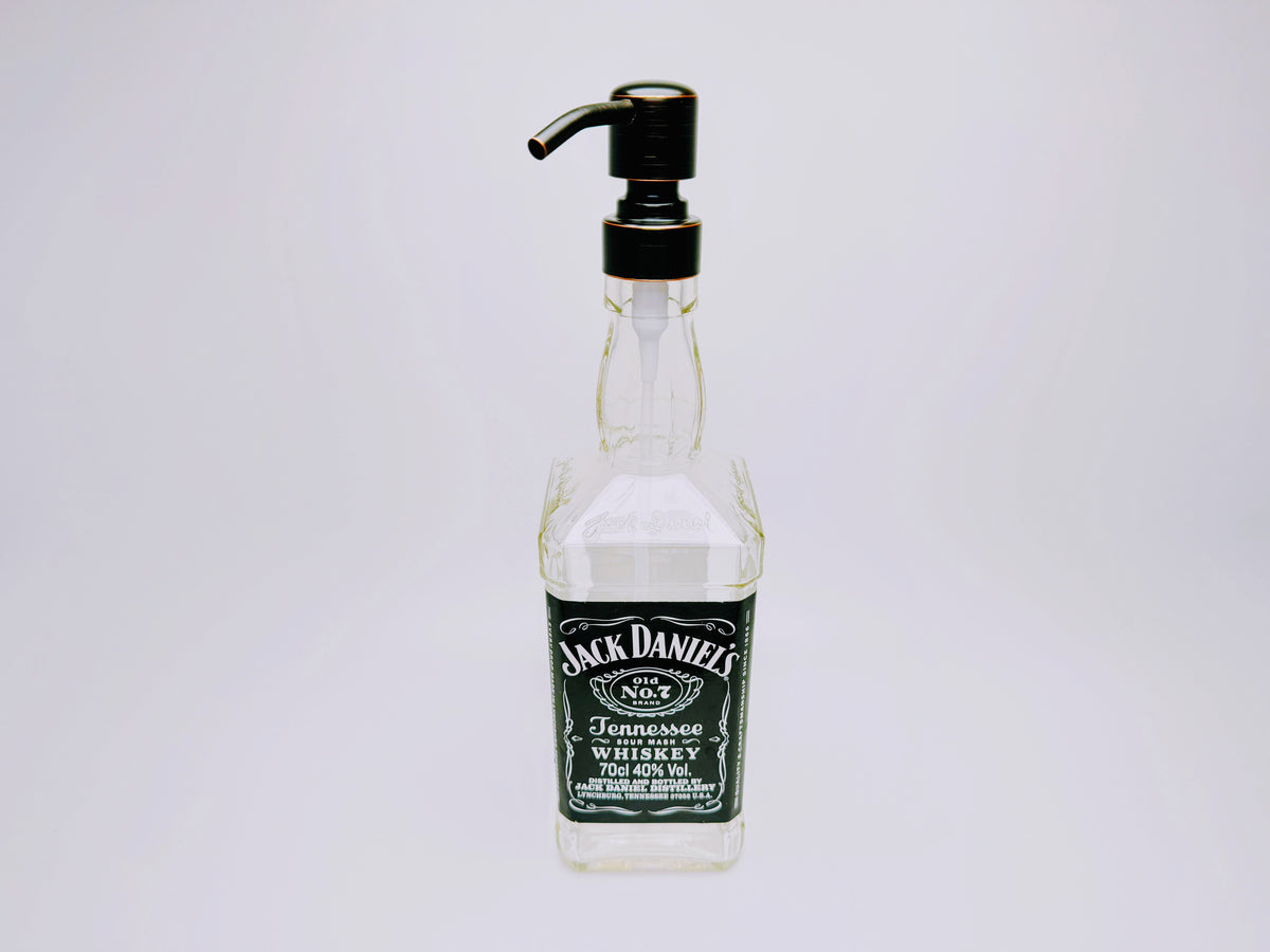 Whisky soap dispenser “Jacky” | Upcycling pump dispenser from Jack Daniels bottles | Refillable with soap, dishwashing liquid, beard oil | Bathroom decoration gift