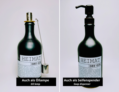 Heimat Gin Vintage-Lampe | Handgemachte nachhaltige Tischlampe aus Heimat Gin | Einzigartige Geschenkidee | Deko-Licht | Upcycling Leuchte