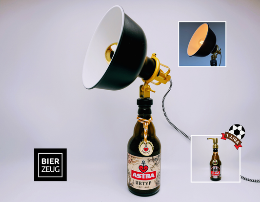Astra lamp "Nordlicht" | Handmade table lamp made from beer bottle | Upcycling decorative lamp | Perfect gift for beer and Hamburg fans