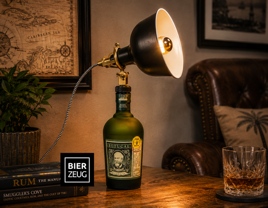 Botucal Rum Lampe | Handgemachte Upcycling Tischlampe aus Botucal Rum Flasche | Einzigartige Geschenkidee | Deko