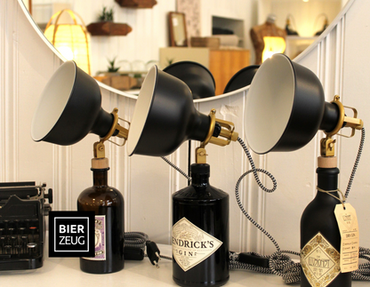 Gin vintage lamps | Handmade sustainable table lamp made from gin bottles | Unique gift idea | Decorative light | Upcycling lights