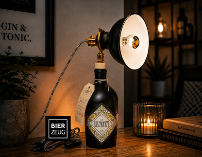 Illusionist Gin Vintage-Lampe | Handgemachte nachhaltige Tischlampe aus Illusionist Gin | Einzigartige Geschenkidee | Deko-Licht | Upcycling