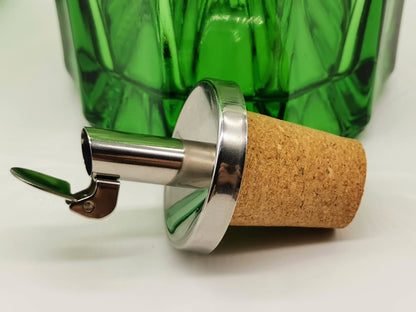 Essig- & Ölspender in Gin-Flaschen - 500-700ml - Mit Edelstahl Spender und Naturkork - Gin Geschenk Upcycling - Küche Haushalt