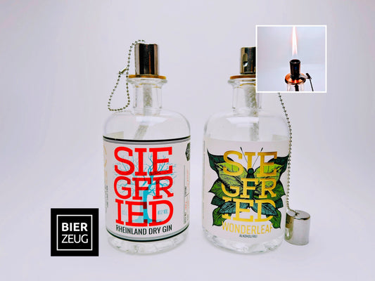 Gin Öllampe "Siegfried" | Handgemachte Öllampe aus Siegfried Gin Flaschen | Upcycling | Handgefertigt | Individuell | Geschenk | Deko