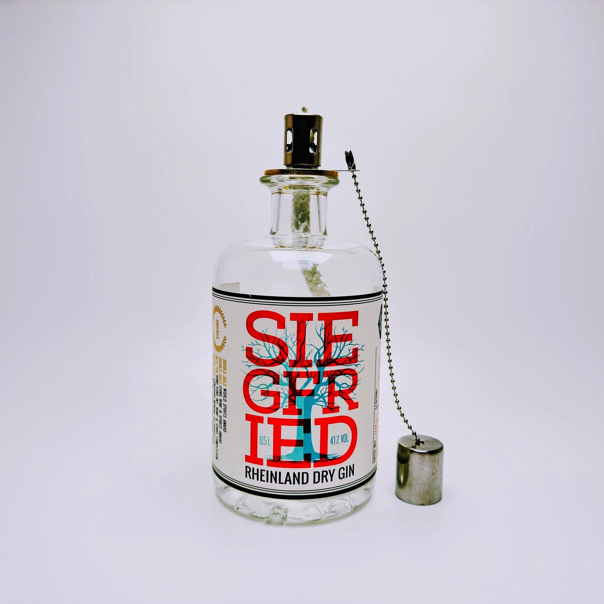 Gin Öllampe "Siegfried" | Handgemachte Öllampe aus Siegfried Gin Flaschen | Upcycling | Handgefertigt | Individuell | Geschenk | Deko