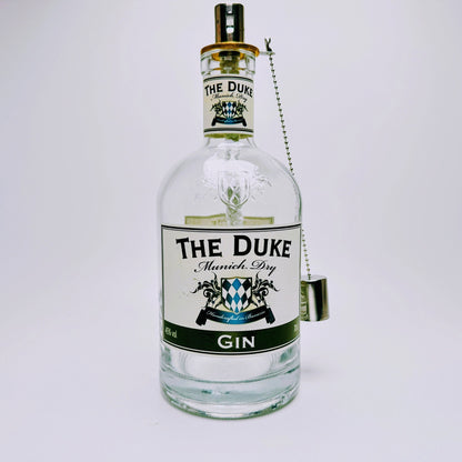 Gin Öllampe "The Duke" | Handgemachte Öllampe aus The Duke Gin Flaschen | Upcycling | Handgemacht | Individuell | Geschenk | Deko | H:25cm