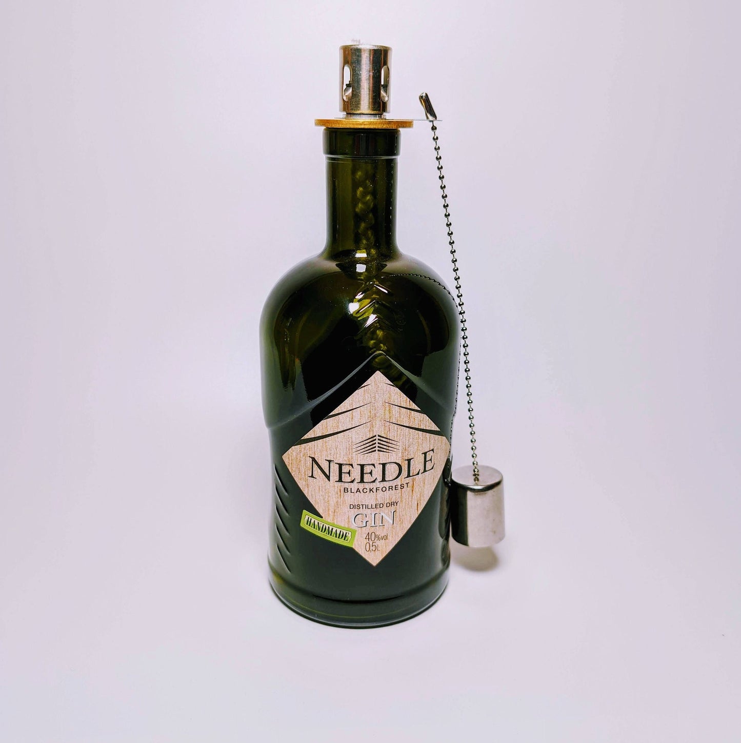 Gin Öllampe "Needle" | Handgemachte Öllampe aus Needle Gin Flaschen | Upcycling | Handgefertigt | Individuell | Geschenk | Deko | H:22cm