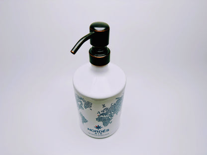 Gin-Seifenspender "Nordes" | Upcycling Pumpspender aus Nordes Gin-Flasche | Nachfüllbar mit Seife, Spüli | Bad Deko | Geschenk Spanien