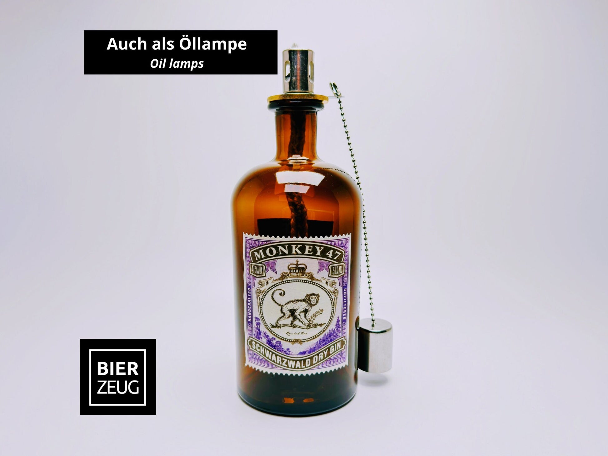 Gin-Seifenspender "Monkey 47" | Upcycling Pumpspender aus Monkey47 Gin Flasche | Nachfüllbar mit Seife | Bad Deko | Geschenk Schwarzwald