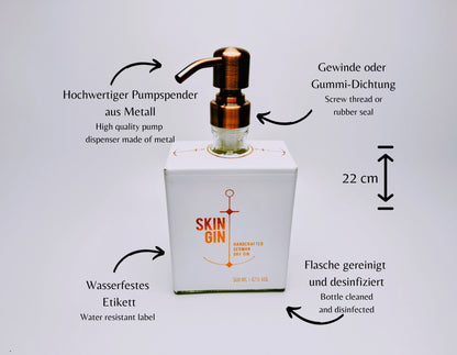 Skin-Gin-Seifenspender - Spender aus Skin Gin-Flaschen für Seife oder Lotion - Upcycling Geschenk - Tea Kiss Hamburg München