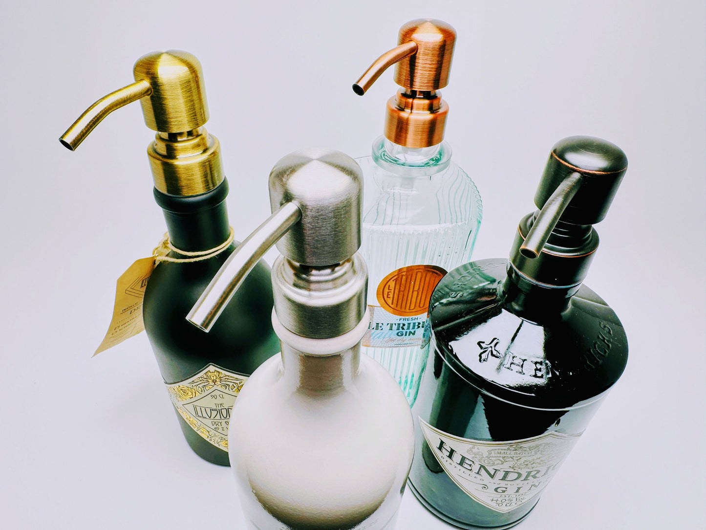 Skin-Gin-Seifenspender - Spender aus Skin Gin-Flaschen für Seife oder Lotion - Upcycling Geschenk - Tea Kiss Hamburg München